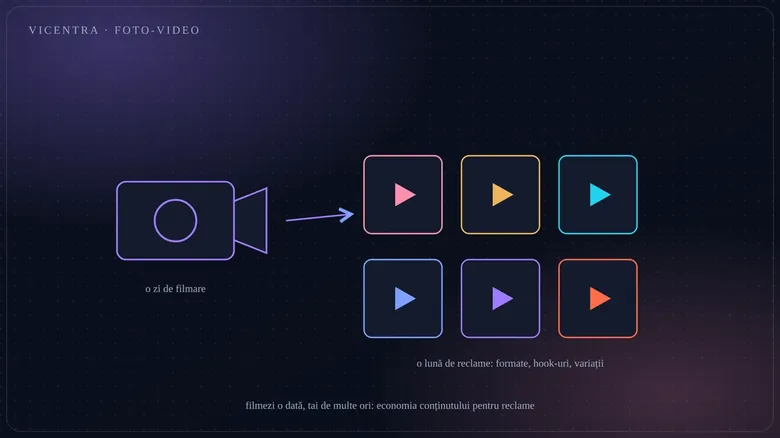 Conținut video pentru reclame: o zi de filmare, o lună de reclame